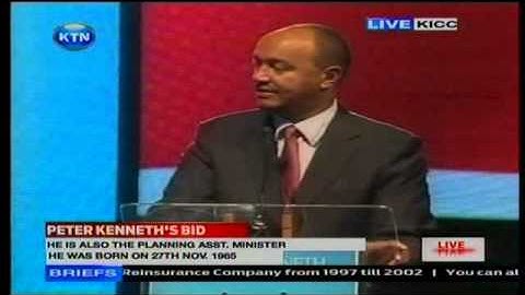 Peter Kenneth Presidential Bid  Speech