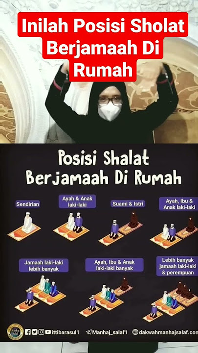 Posisi Sholat Berjamaah Di Rumah #doaistri #shorts