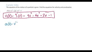 Finding Velocity and Acceleration Functions Given Position