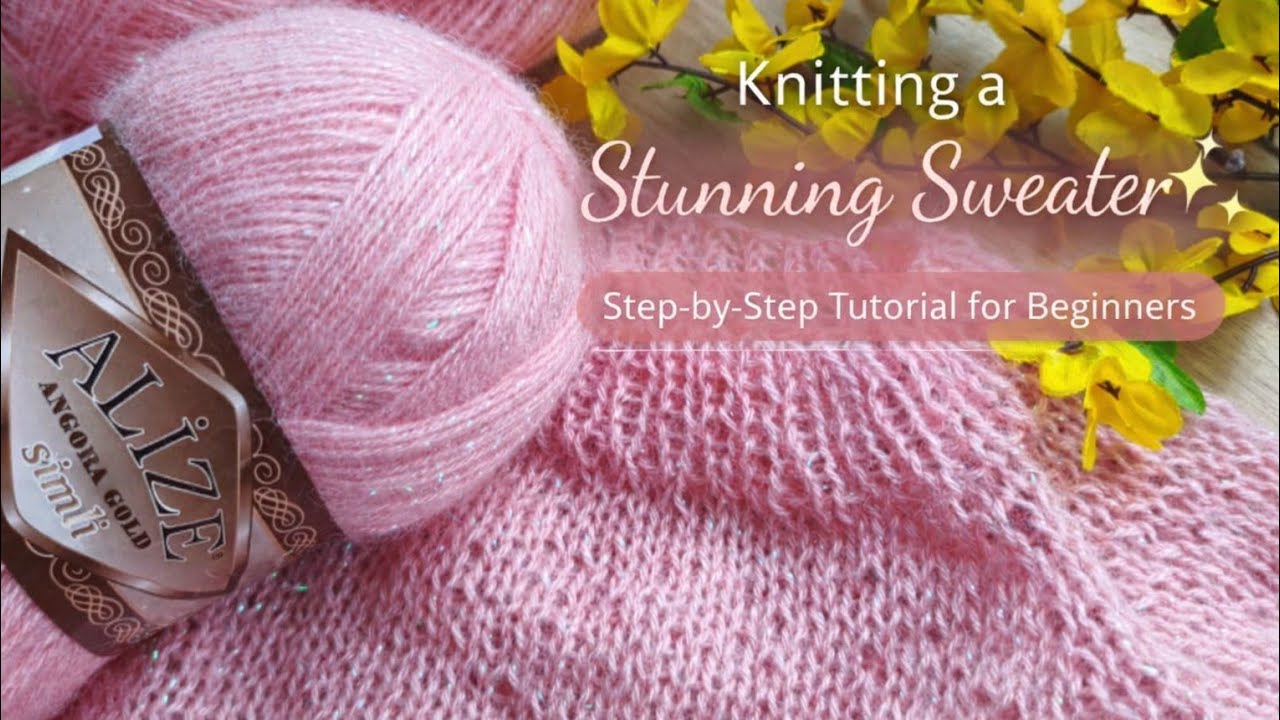 💐How to Knit a Top-Down Raglan Sweater Step by Step | Beginner Friendly ...