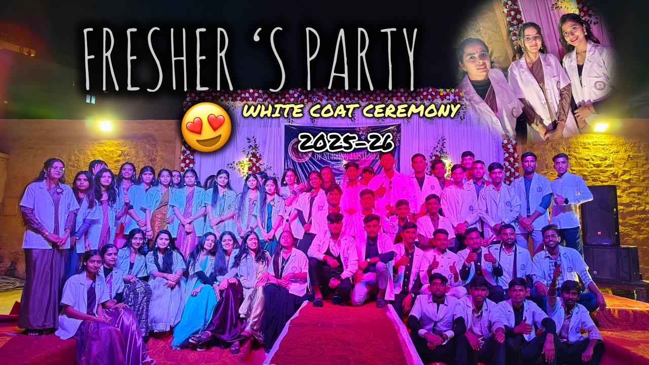 COLLEGE FRESHER’S PARTY VLOG💫🎉 ✨~ White Coat Ceremony🥼|| Oath Ceremony🕯️ || Rampwalk 