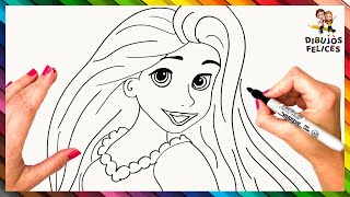 Cómo Dibujar A Rapunzel Paso A Paso 👸🏼 ‍Dibujos Para Niños