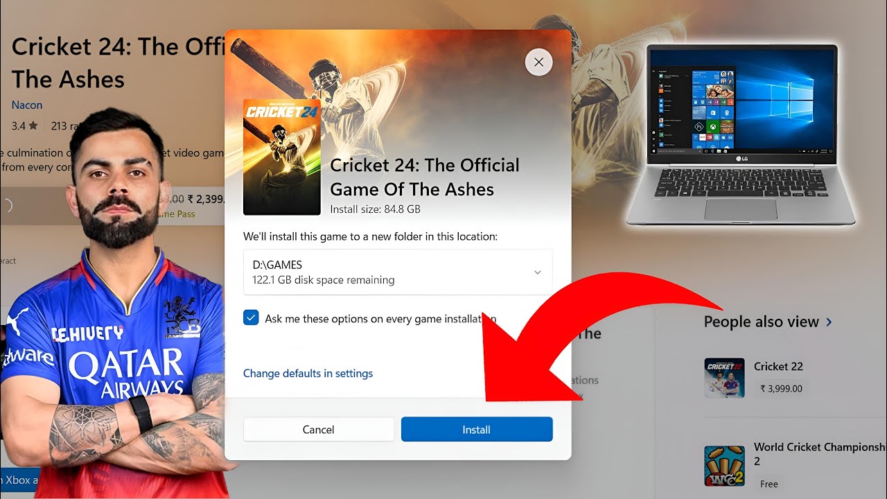 Cricket 24 Game For PC & Laptop | Best Realistic Cricket Game 2025 | CRICKET 24 IPL