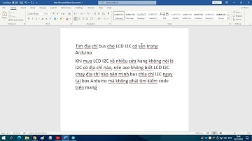 Tìm địa chỉ bus cho lcd 1602  i2c arduino
