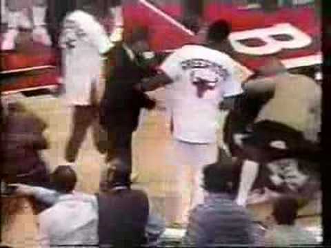 Bulls vs. Pistons 1984-85 - Rookie Jordan saves th...