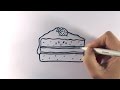 How to Draw a Cartoon Piece Of Cake