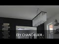 DIY Faux Crystal Hanging Chandelier (UNDER $100)