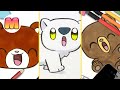 Dibujo de osos kawaii fácil y rápido | 3 estilos diferentes