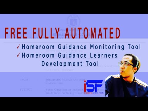 FREE Fully Automated Homeroom Guidance Reporting Templates SY 2020 2021