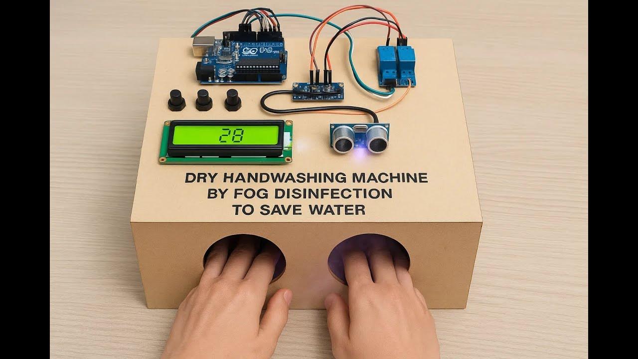 Dry hand washing machine by Fog disinfection and UV Lighting YouTube
