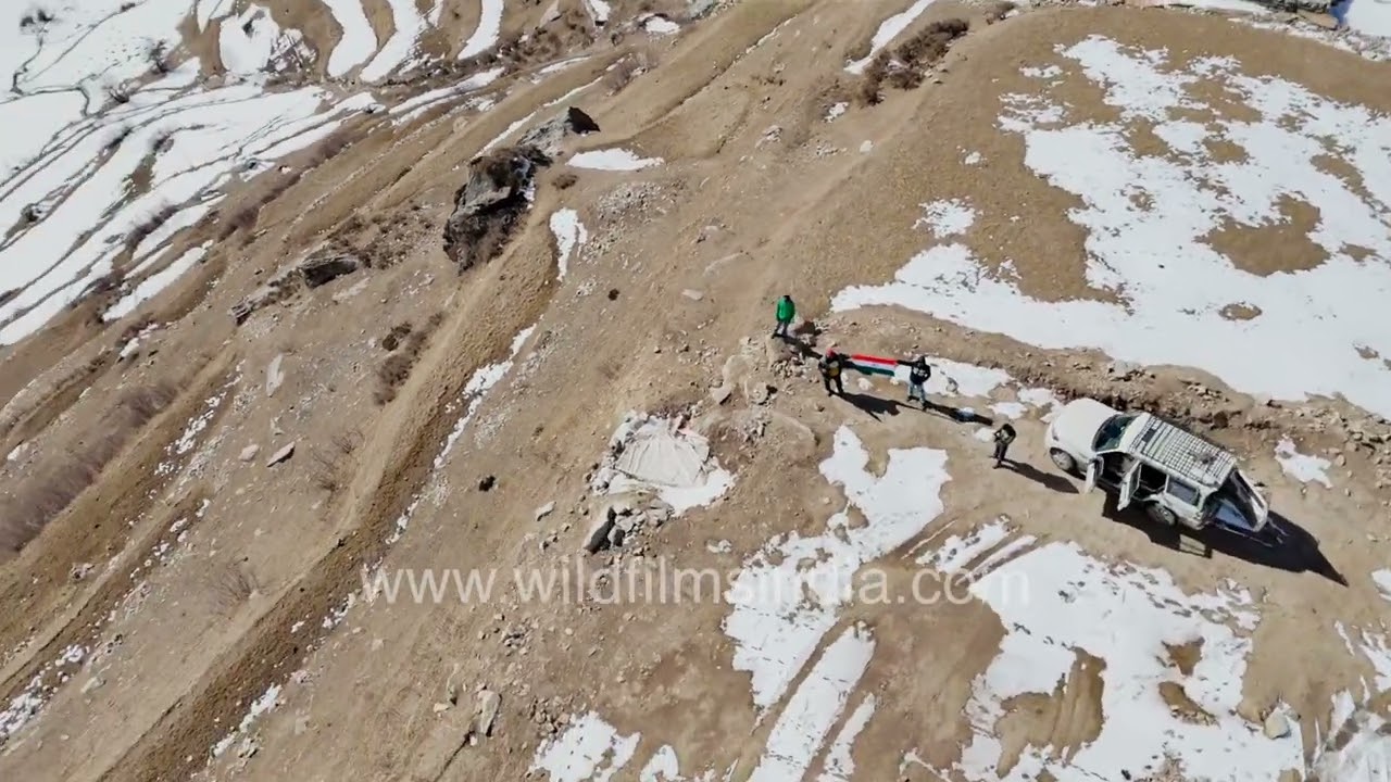 Pangi valley in winter dramatic Himalayan views