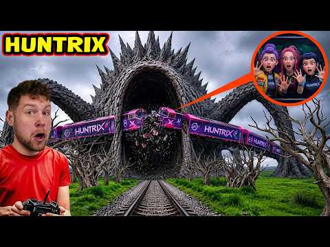 Drone Footage: HUNTRIX Train CRASHED Into a GIANT MONSTER TUNNEL In REAL LIFE!