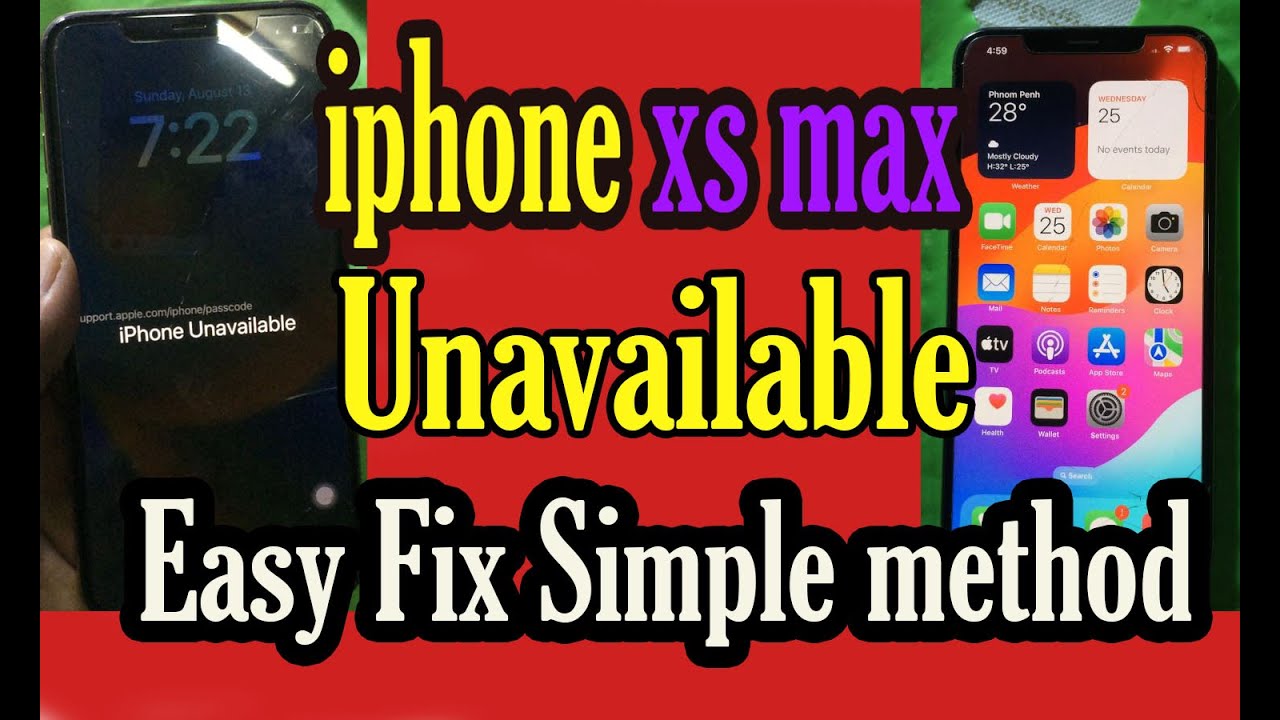 iPhone xs max unavailable fix || How to Unlock Phone X/Xr/Xs/Xs