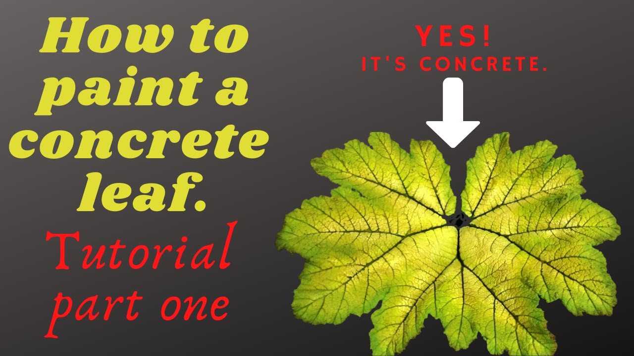 Mr. concrete artisan. Color wash on concrete Gunnera leaf/ tutorial part1