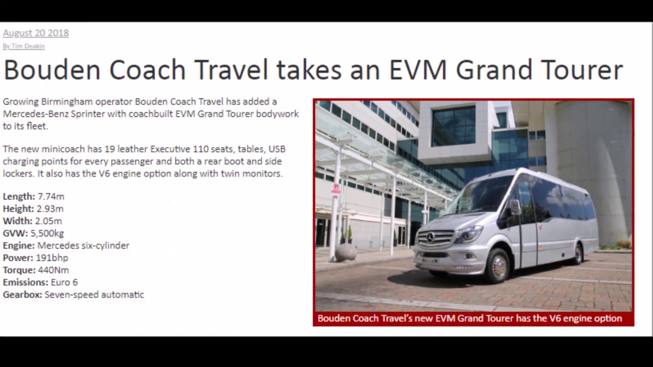 Bouden Coach Travel - In The Press