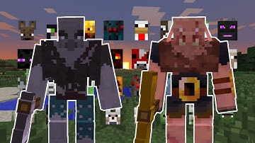MUTANT VINDICATOR AND MUTANT PIGLIN BRUTE VS 2 OF EVERY MUTANT MOB | MINECRAFT