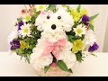 How To Make A Puppy Basket Arrangement // Arreglo en Forma de Perrito