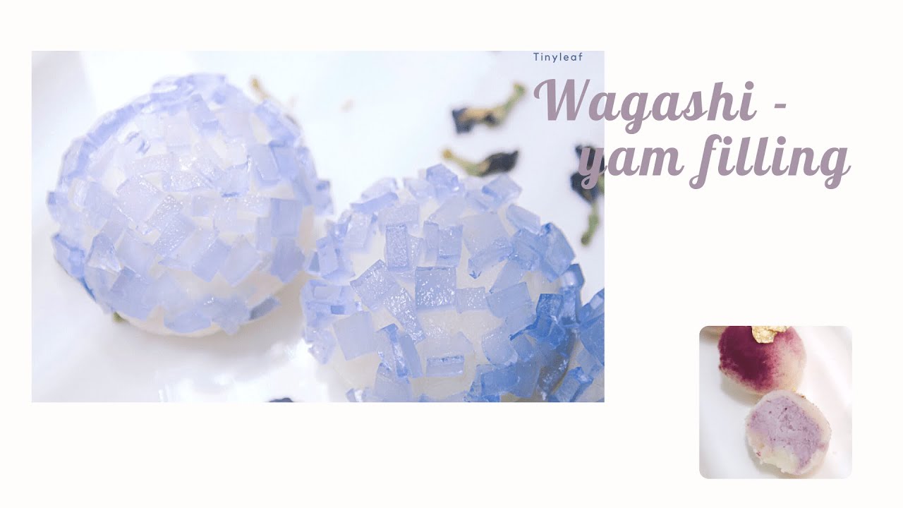 WAGASHI yam filling Bánh wagashi nhân khoai nghiền Tinyleaf YouTube