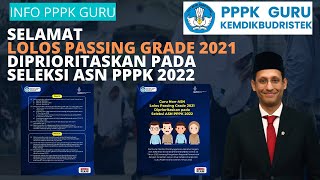 Selamat, Lolos Passing Grade 2021 Diprioritaskan Pada Seleksi ASN PPPK GURU 2022 Selamat, Lolos Passing Grade 2021 Diprioritaskan Pada Seleksi ASN PPPK GURU 2022
