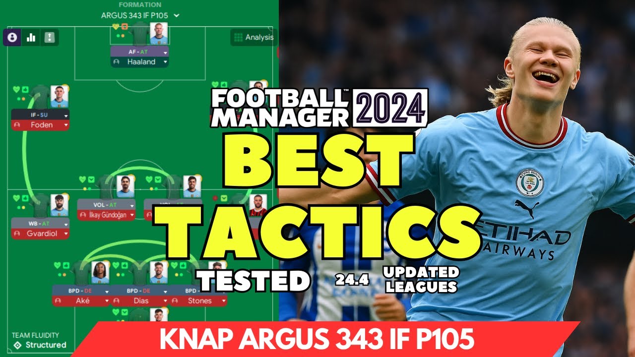 The Best Tactics on FM24 Tested - KNAP ARGUS 343 IF P105 - Football Manager 2024