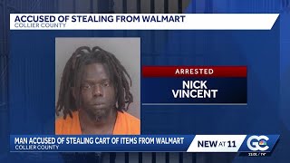 Collier County deputies arrest man accused of stealing over $1,500 in merchandise from Walmart