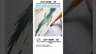 Cutting Optimization Cutnow 1d in your Excel