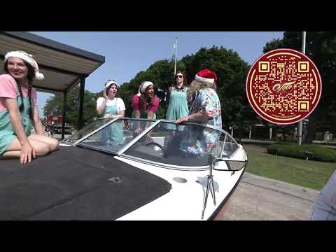 A real BOATmobile is Santa's Sleigh for Christmas in July at Volo Museum live on WGN Morning News!