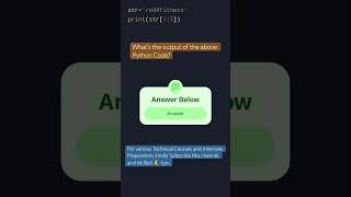 Python Code Snippet-33 #pythonmcq #pythonshorts #pythonprogramming Profile
