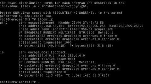 tutorial cara setting IP Addres pada pc linux debian  by guntur # part 1