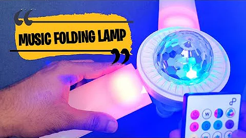 Smart Speaker Folding Deformation Lamp, LED Fan Music Light Bulb, Colour Changing Lamp