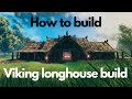 Valheim- How to build a Viking Longhouse [speed build]