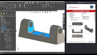 SolidWorks - CSWP Practice Problem: 18.24 (Better than my first run)
