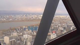 Riding the mid-air escalator at the Umeda Sky Building