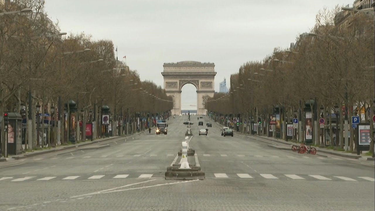 Covid-19 en France: les Champs-Elysées déserts au 5e jour de confinement | AFP Images - YouTube