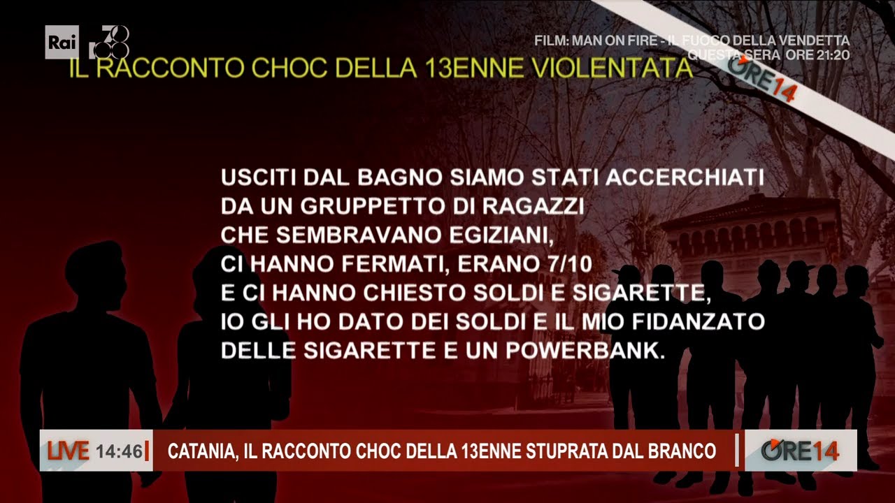 Catania, il racconto choc della 13enne stuprata dal branco - Ore 14 del 06/02/2024
