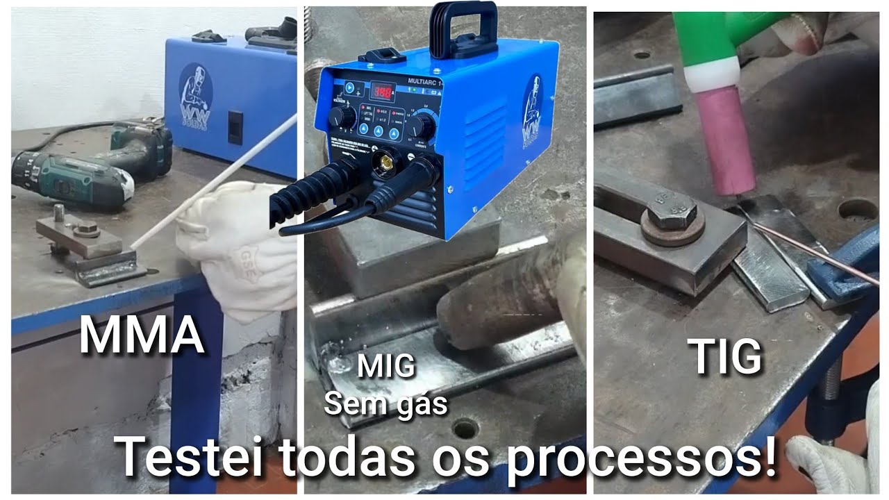 Multiarc 148 soldando sem gás, eletrodo e TIG 