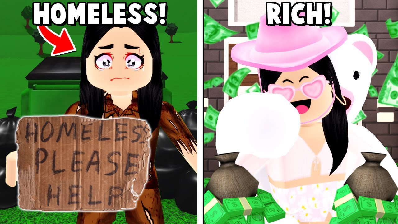 roblox videos homeless to rich