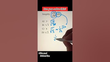 Simplifying Square Roots in Fractions Using Algebraic Properties Math Problem #shorts #maths