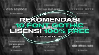 Rekomendasi 10 Font Gothic 100% Free | #1