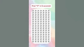 Only 1% Can Spot the Hidden "17" in 3 seconds! 🔍 | Brain Puzzle Challenge #shorts #puzzlegame