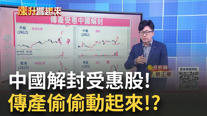 中國解封不是只有生技受惠 傳產股也能分杯羹 鎖定中航 中鋼 萬海 華夏 台聚 盛達｜張雅芳主持 ft.蔡正華｜【漲升響起來 精華版】20221223｜三立iNEWS - 天天要聞