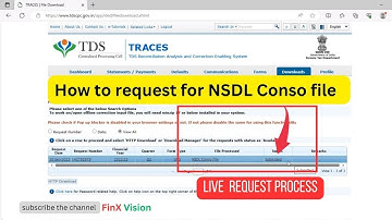 How to request for Conso file on Traces Website #live Process