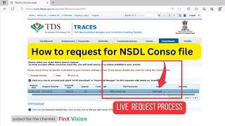 How to request for Conso file on Traces Website #live Process