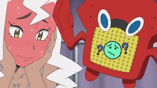 Burnet Feeling Nervous about Meeting Royal Mask Pokémon Sun and Moon Episode 92 English Sub