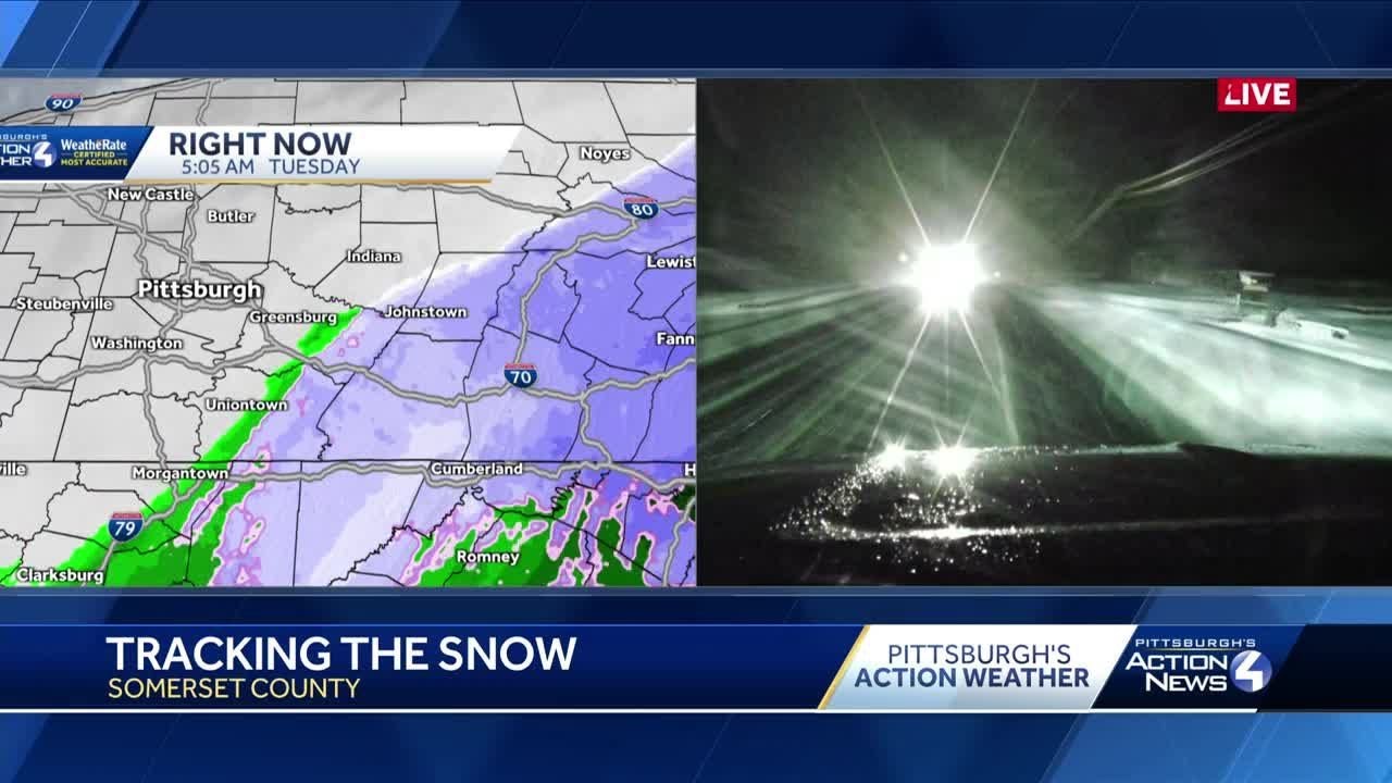 Tracking snow on Tuesday morning - YouTube