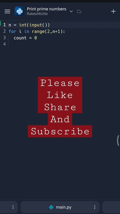 Print prime numbers in a given range in python | #python #programming # ...