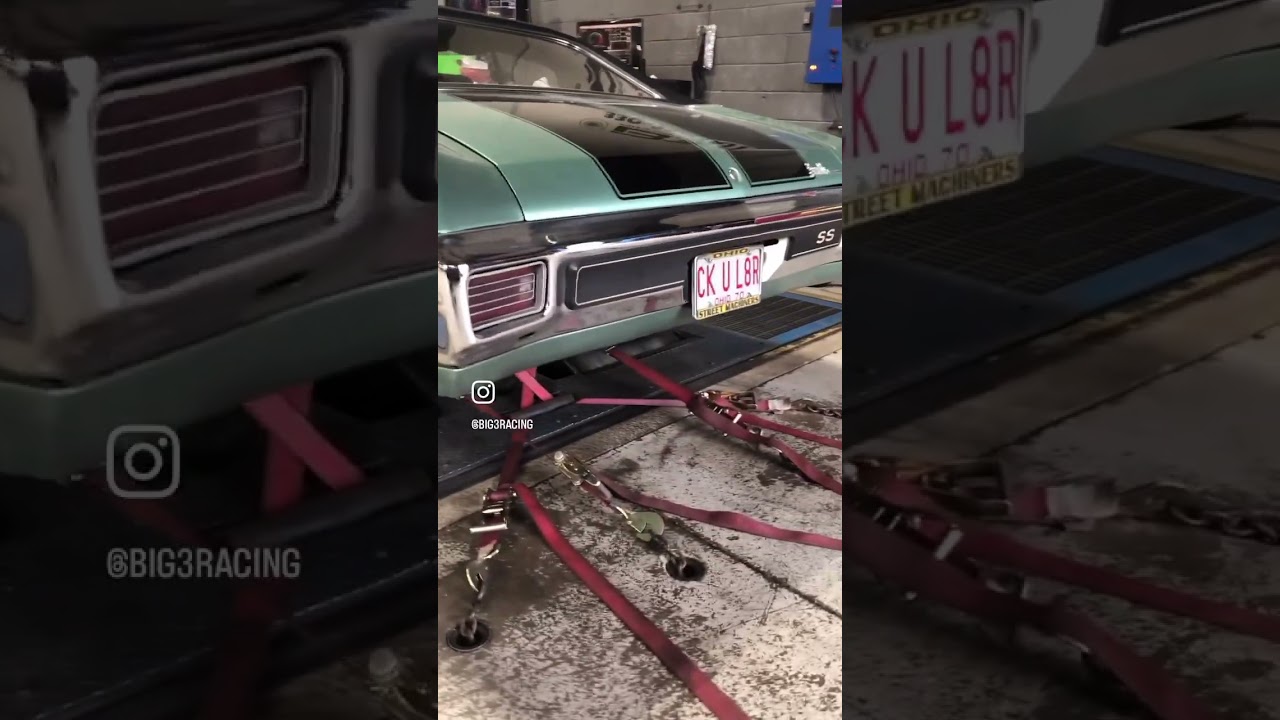 Twin turbo BBC ‘70 Chevelle on the dyno 