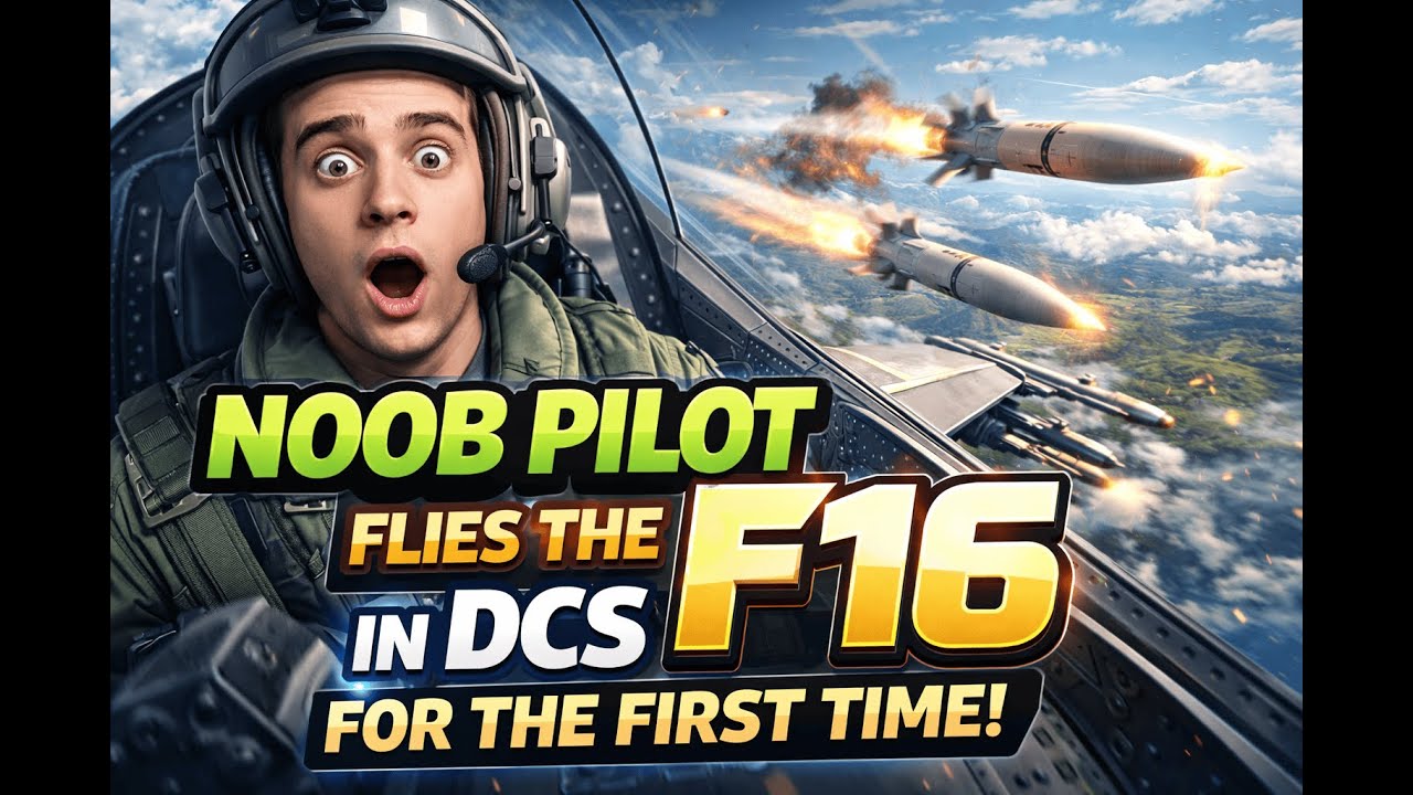 Noob pilot flies the F16 for the first time