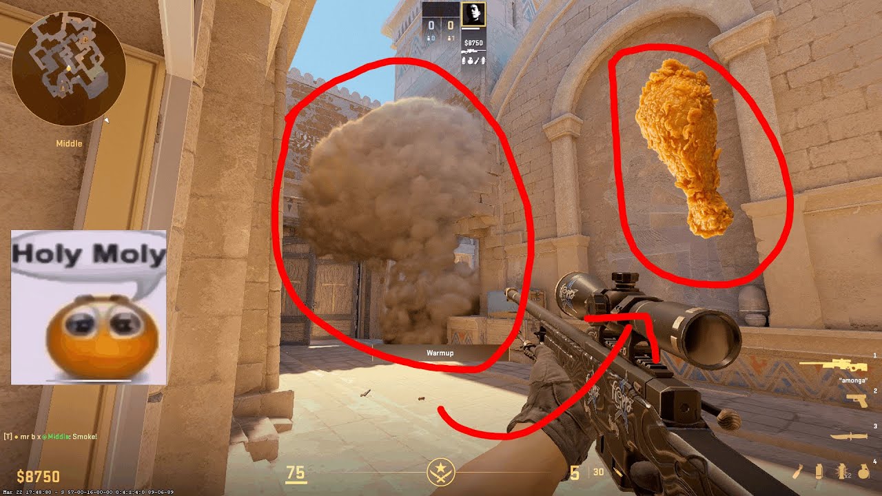 unholy CS2 oneway smoke on Anubis