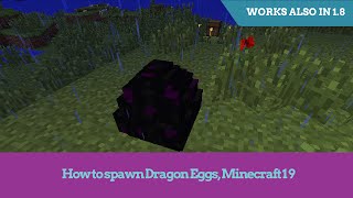 How to Spawn a Dragon Egg In Minecraft 1.8/1.9/1.10 (EASY) (Cheats On Only)